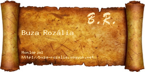 Buza Rozália névjegykártya